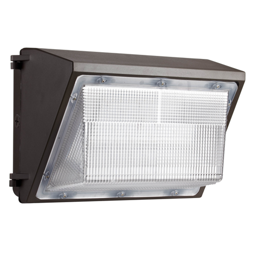 LED classic wall pack light with a rugged, rectangular design featuring a durable, weather-resistant housing. The fixture has a textured tempered glass lens that provides bright, focused illumination, ideal for outdoor applications. Designed for easy wall-mounted j-box installation, it is perfect for enhancing security and visibility in commercial buildings, parking lots, or outdoor walkways.