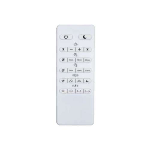 Remote control for flush mount fixtures with a white finish
